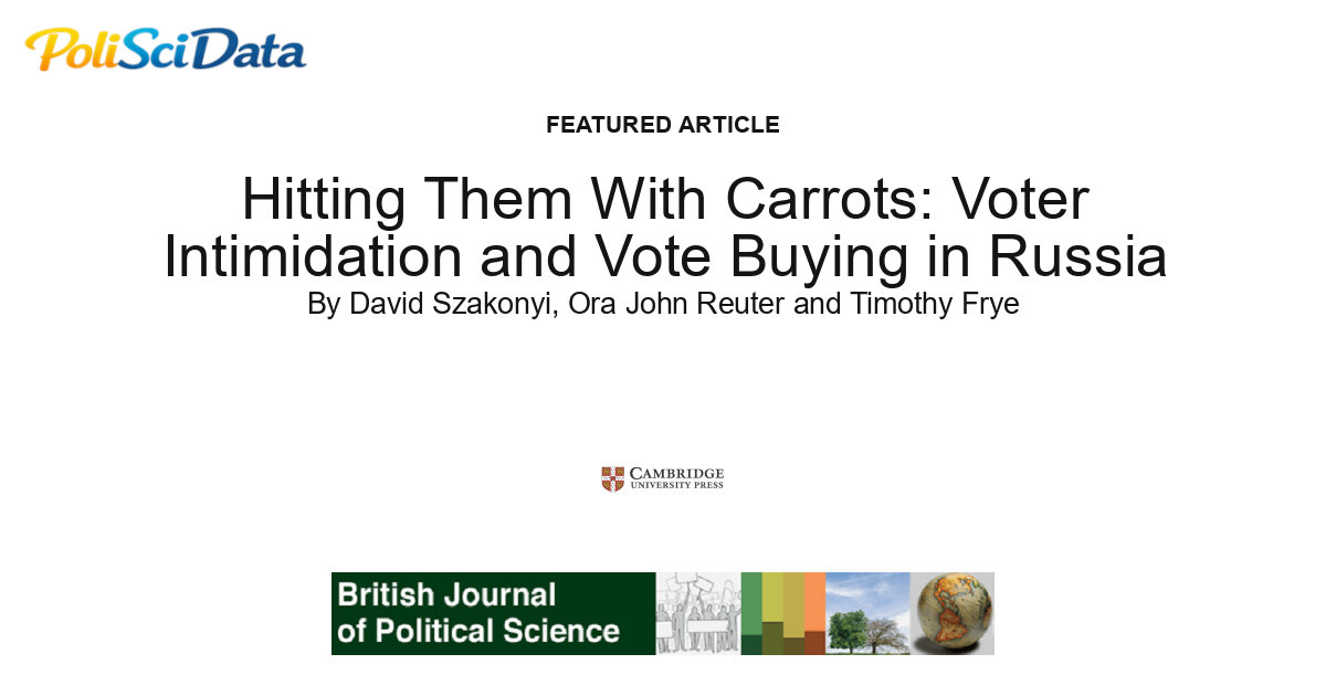 Article card for article: Hitting Them With Carrots: Voter Intimidation and Vote Buying in Russia