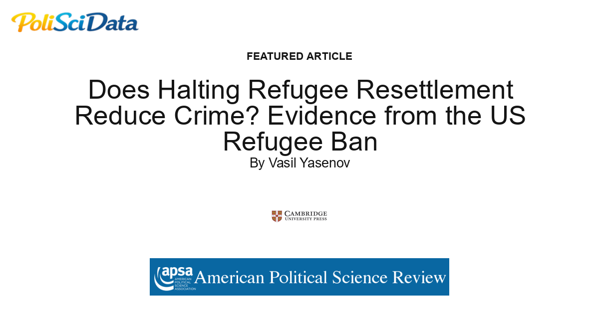 Article card for article: Does Halting Refugee Resettlement Reduce Crime? Evidence from the US Refugee Ban