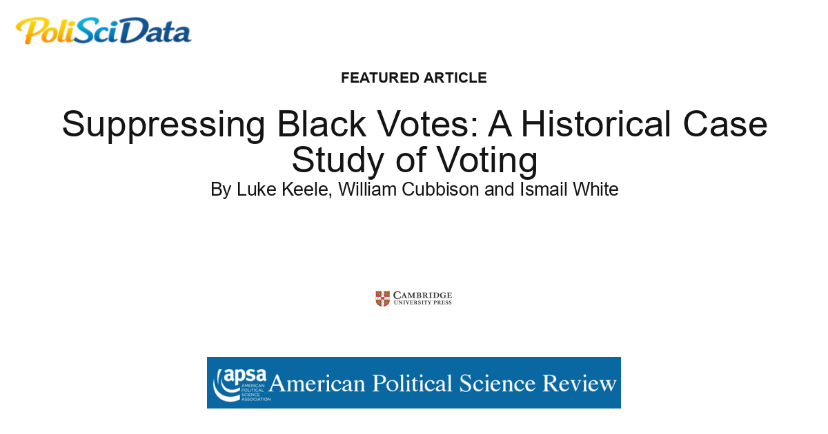 Article card for article: Suppressing Black Votes: A Historical Case Study of Voting