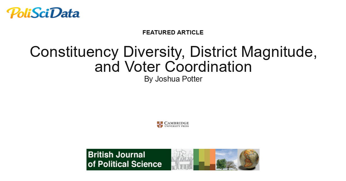 Article card for article: Constituency Diversity, District Magnitude, and Voter Coordination