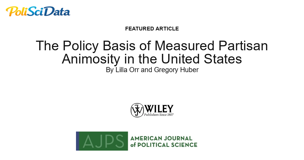 Article card for article: The Policy Basis of Measured Partisan Animosity in the United States