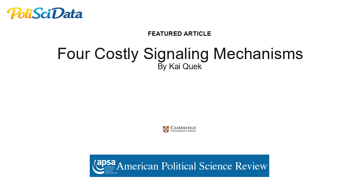 Article card for article: Four Costly Signaling Mechanisms