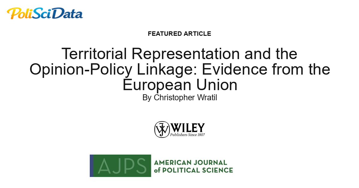 Article card for article: Territorial Representation and the Opinion-Policy Linkage: Evidence from the European Union