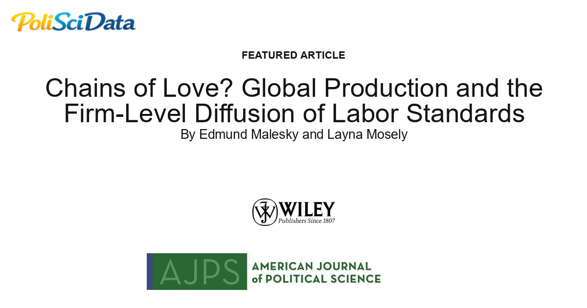 Article card for article: Chains of Love? Global Production and the Firm-Level Diffusion of Labor Standards