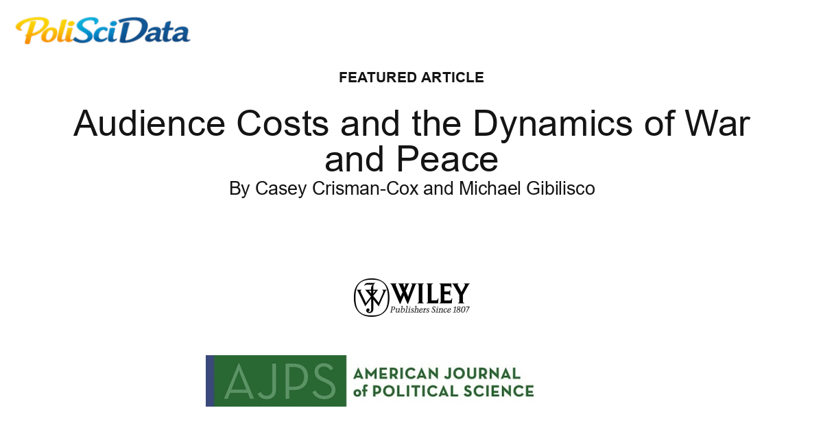 Article card for article: Audience Costs and the Dynamics of War and Peace