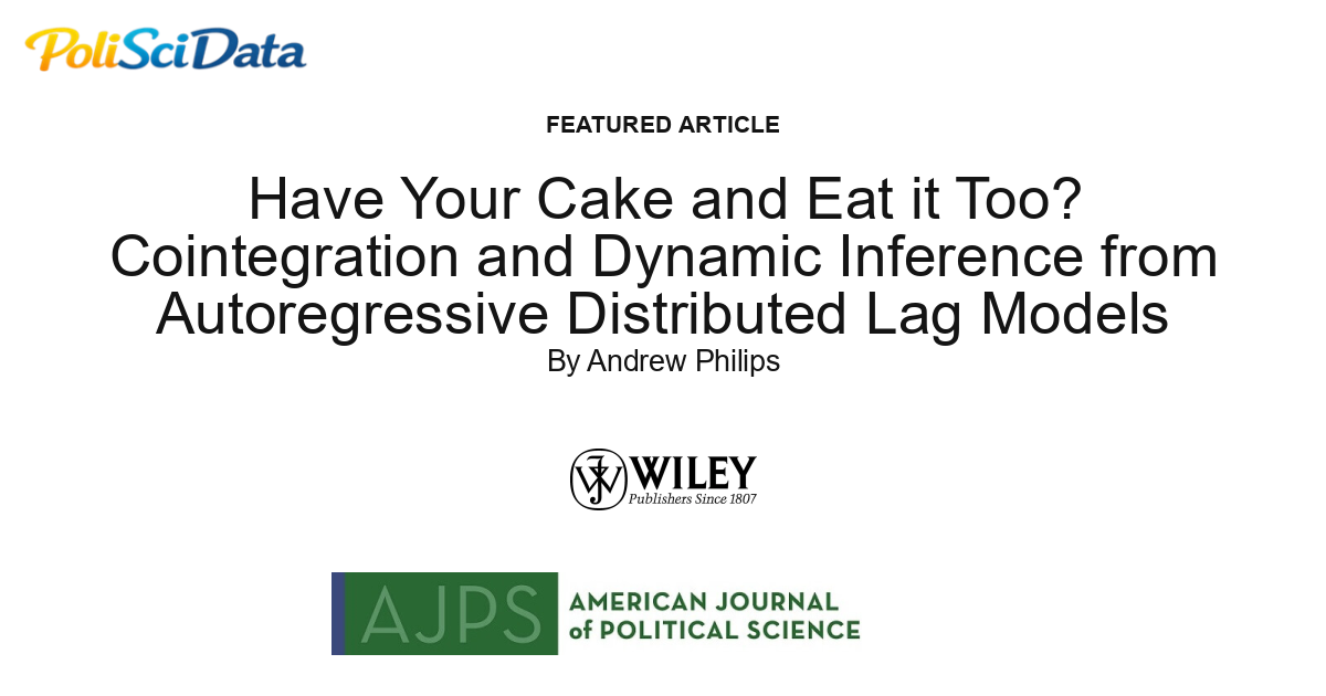 Article card for article: Have Your Cake and Eat it Too? Cointegration and Dynamic Inference from Autoregressive Distributed Lag Models