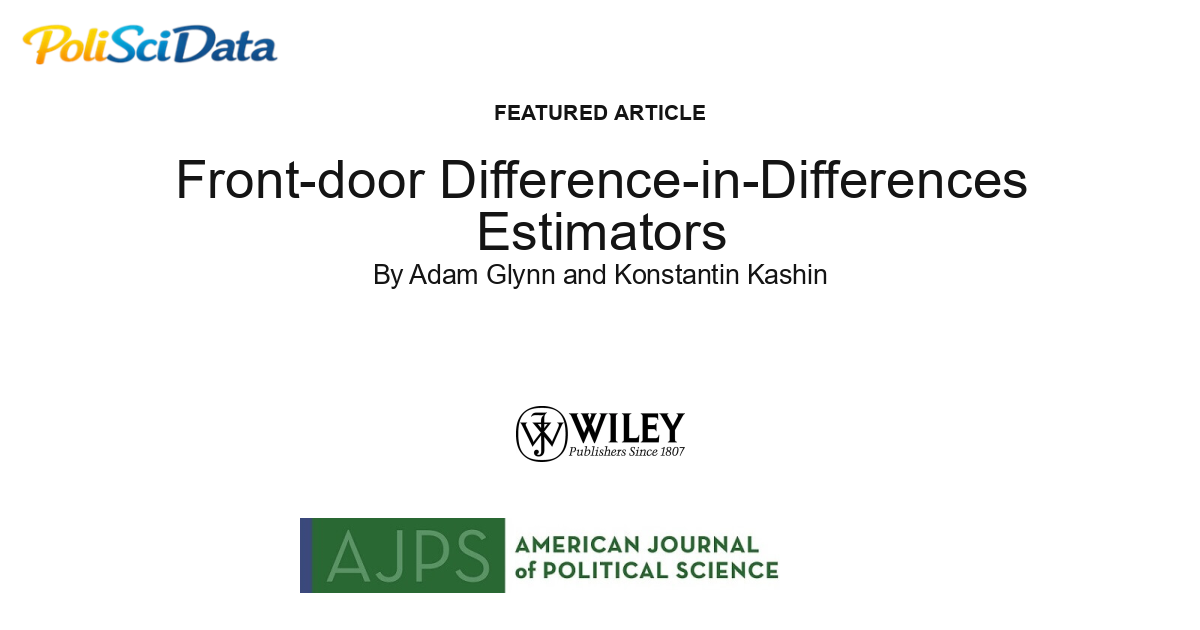 Article card for article: Front-door Difference-in-Differences Estimators