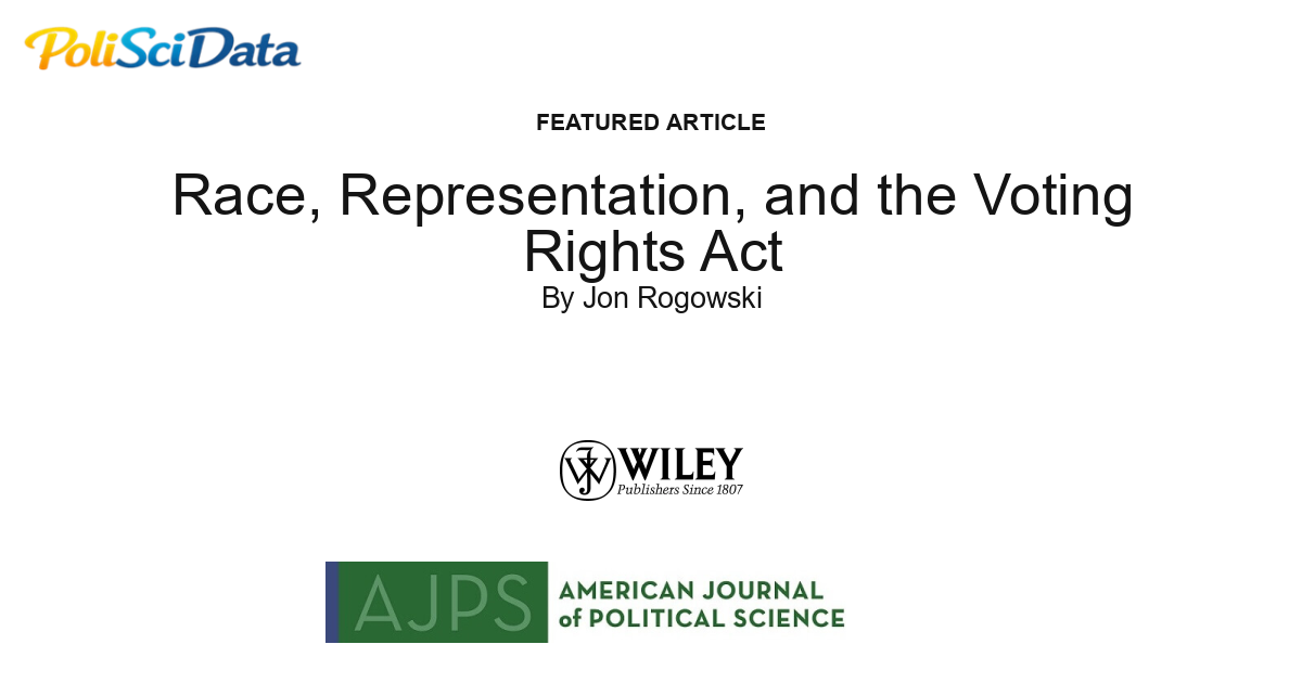Article card for article: Race, Representation, and the Voting Rights Act