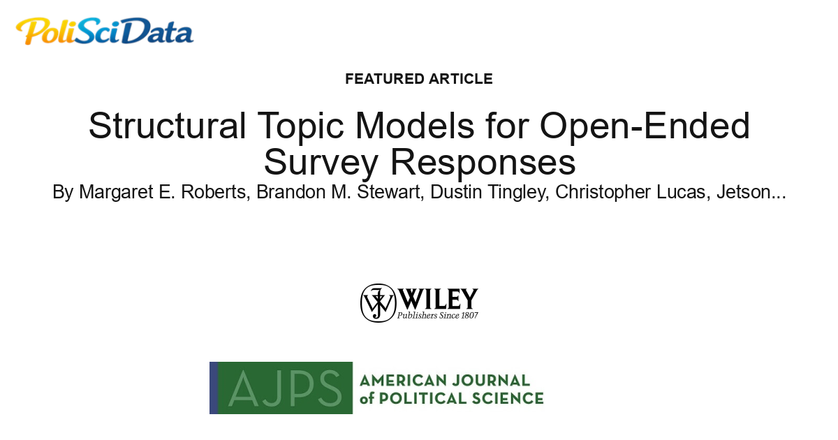 Article card for article: Structural Topic Models for Open-Ended Survey Responses