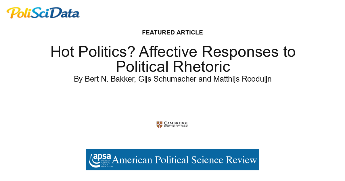 Article card for article: Hot Politics? Affective Responses to Political Rhetoric