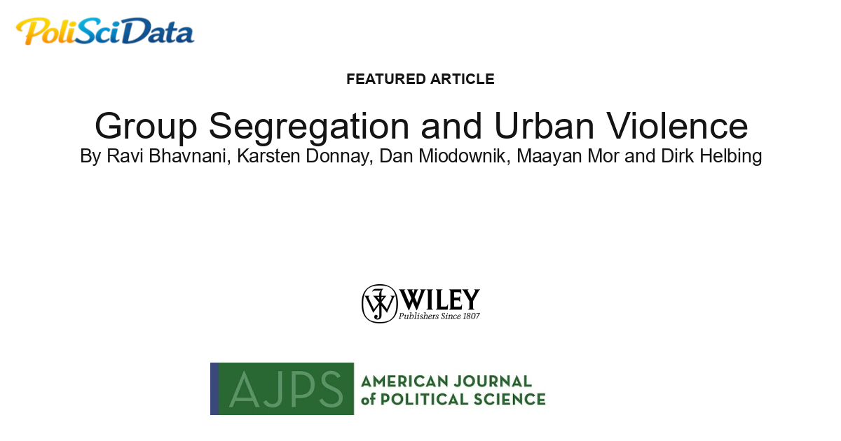 Article card for article: Group Segregation and Urban Violence