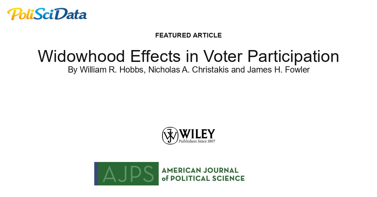 Article card for article: Widowhood Effects in Voter Participation
