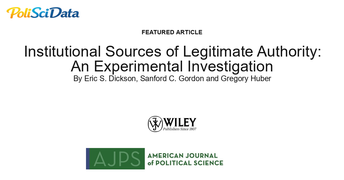 Article card for article: Institutional Sources of Legitimate Authority: An Experimental Investigation