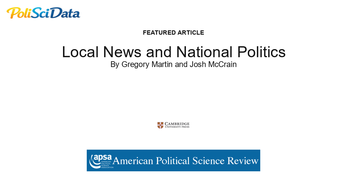 Article card for article: Local News and National Politics