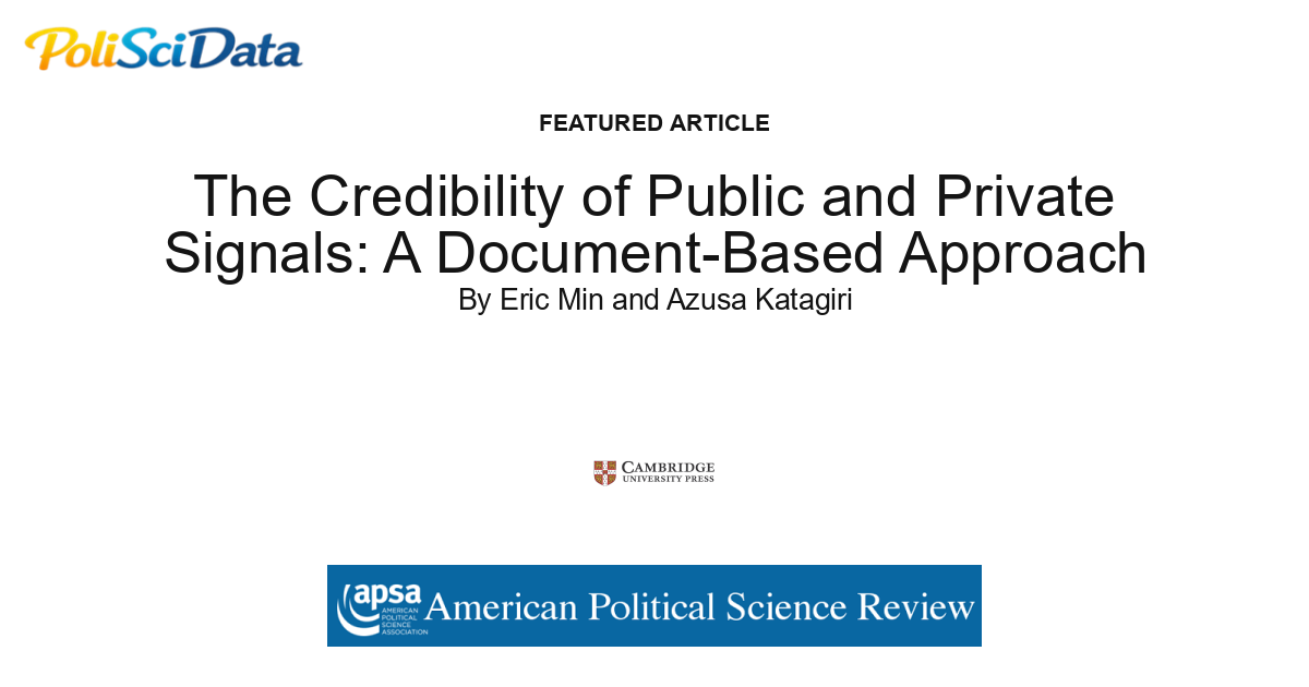 Article card for article: The Credibility of Public and Private Signals: A Document-Based Approach
