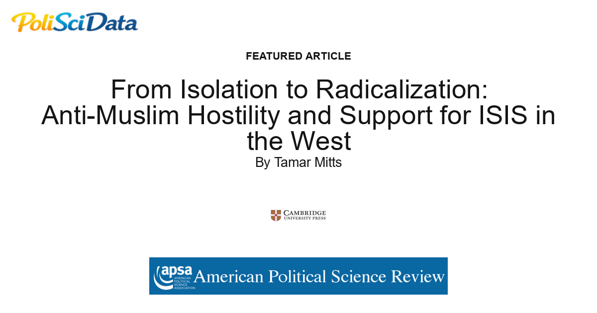 Article card for article: From Isolation to Radicalization: Anti-Muslim Hostility and Support for ISIS in the West