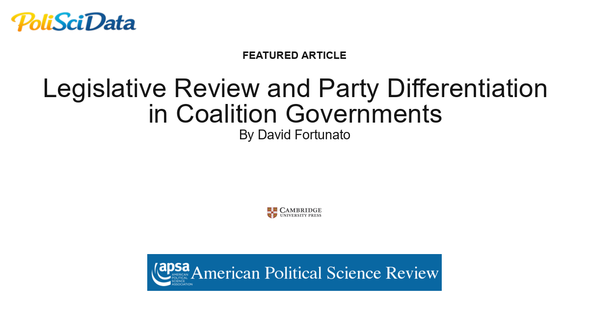 Article card for article: Legislative Review and Party Differentiation in Coalition Governments