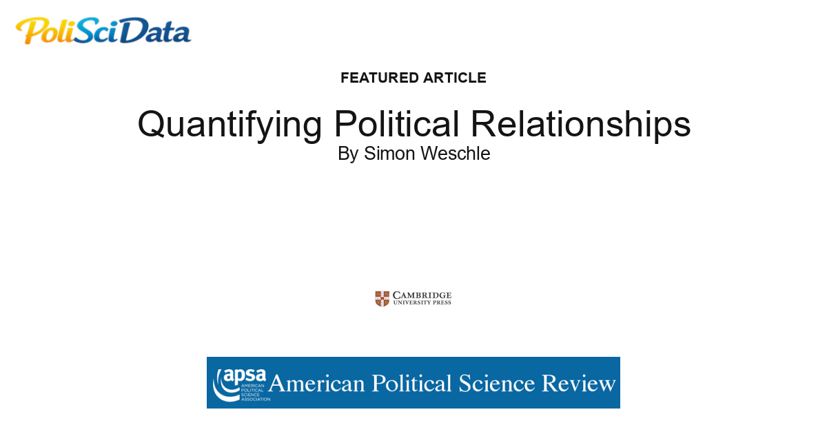 Article card for article: Quantifying Political Relationships