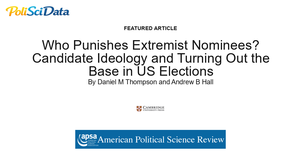 Article card for article: Who Punishes Extremist Nominees? Candidate Ideology and Turning Out the Base in US Elections