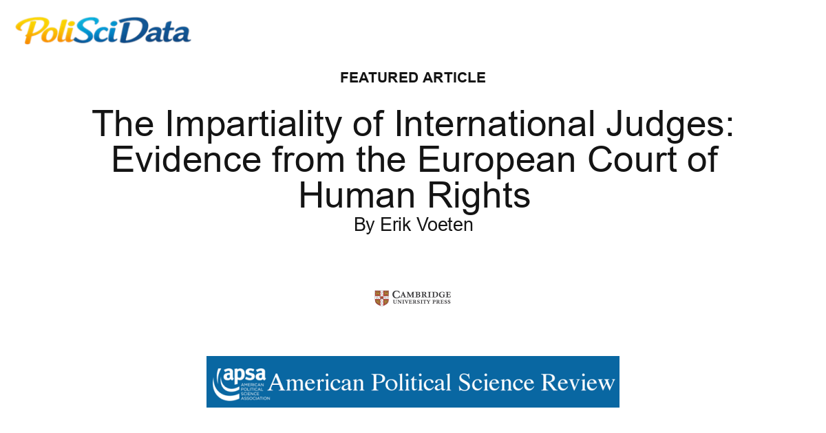 Article card for article: The Impartiality of International Judges: Evidence from the European Court of Human Rights