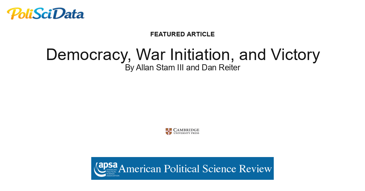Article card for article: Democracy, War Initiation, and Victory