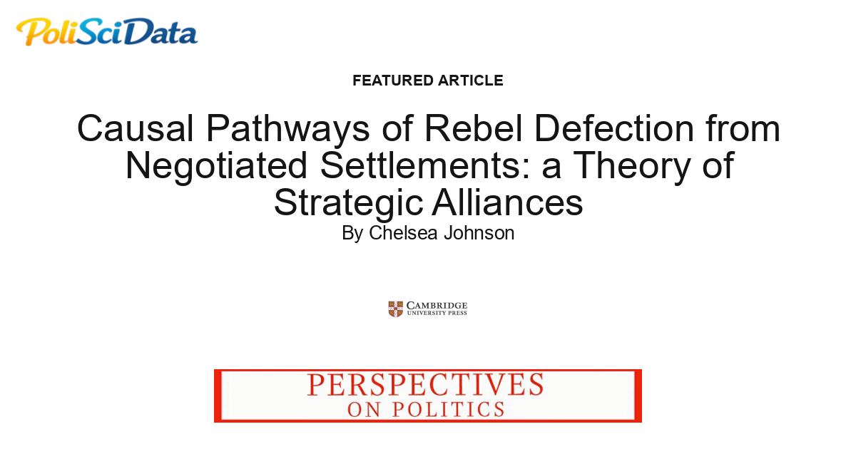 Article card for article: Causal Pathways of Rebel Defection from Negotiated Settlements: a Theory of Strategic Alliances