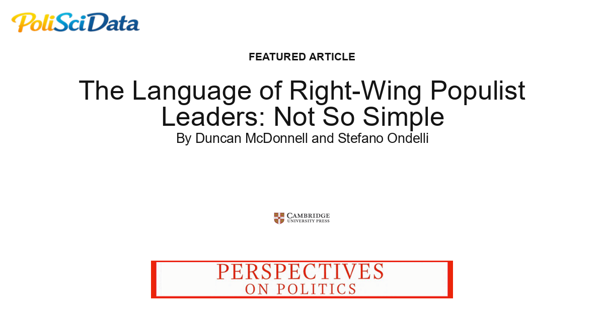 Article card for article: The Language of Right-Wing Populist Leaders: Not So Simple