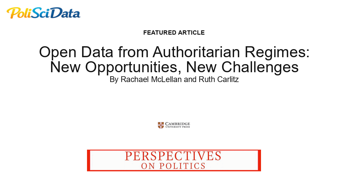 Article card for article: Open Data from Authoritarian Regimes: New Opportunities, New Challenges