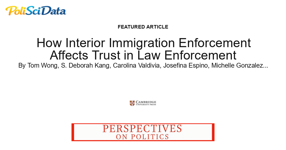 Article card for article: How Interior Immigration Enforcement Affects Trust in Law Enforcement