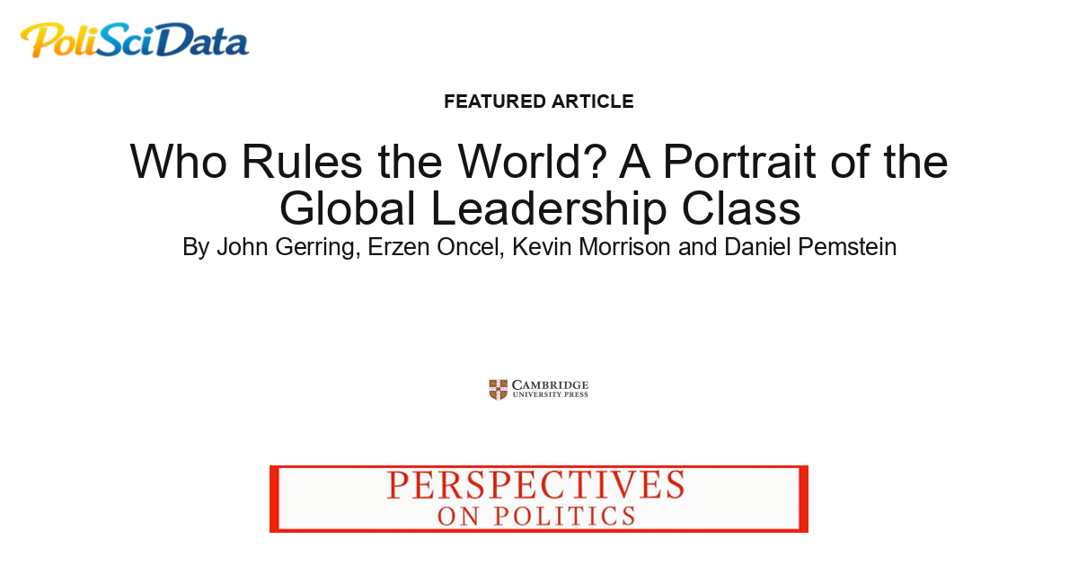 Article card for article: Who Rules the World? A Portrait of the Global Leadership Class