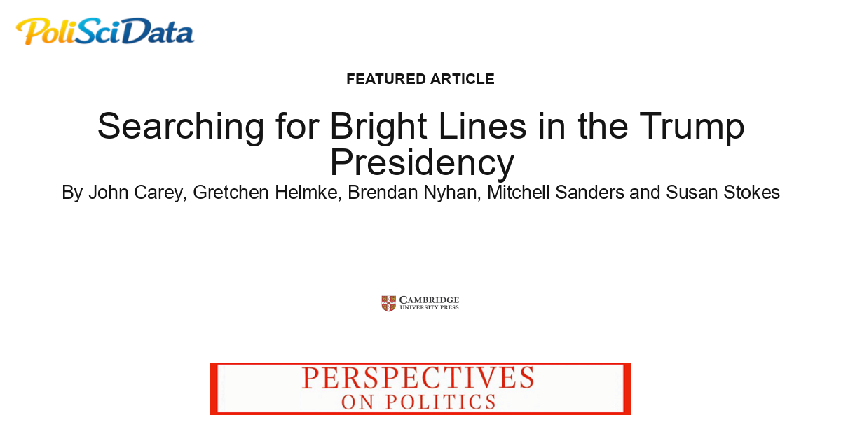 Article card for article: Searching for Bright Lines in the Trump Presidency