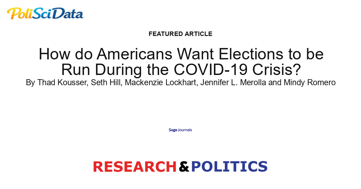 Article card for article: How do Americans Want Elections to be Run During the COVID-19 Crisis?