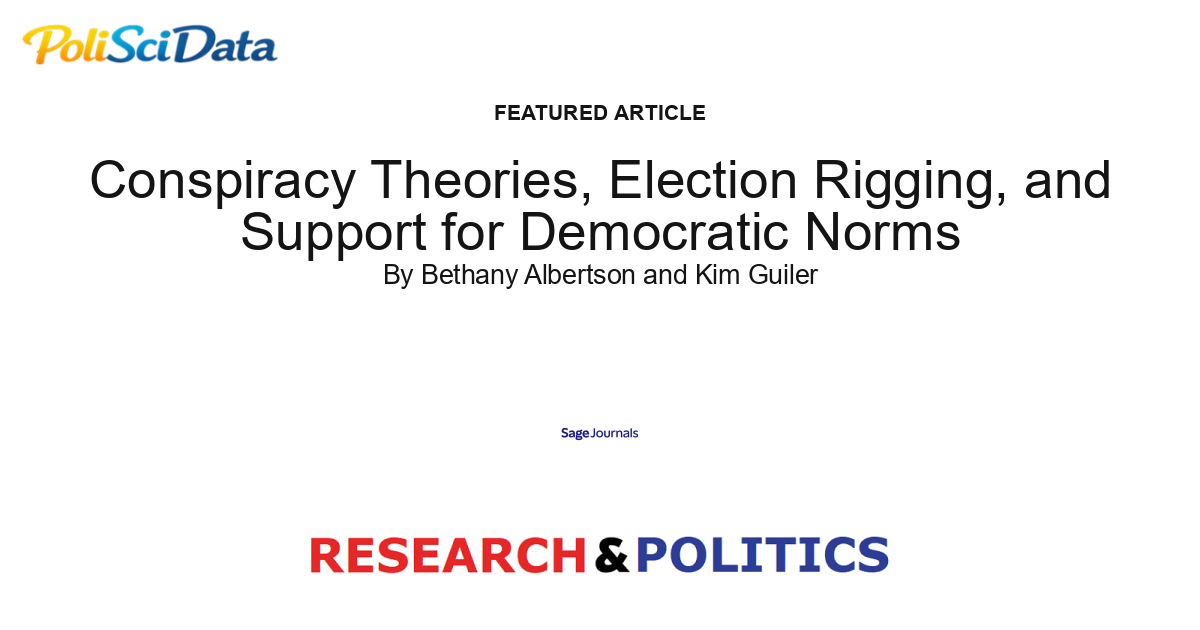 Article card for article: Conspiracy Theories, Election Rigging, and Support for Democratic Norms