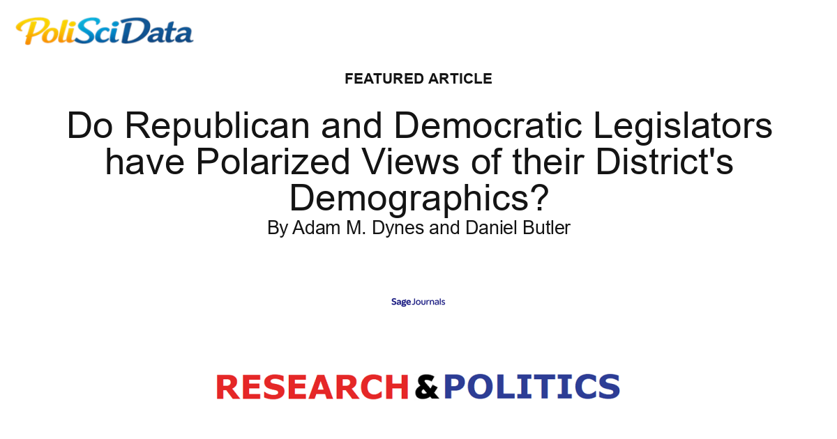 Article card for article: Do Republican and Democratic Legislators have Polarized Views of their District's Demographics?
