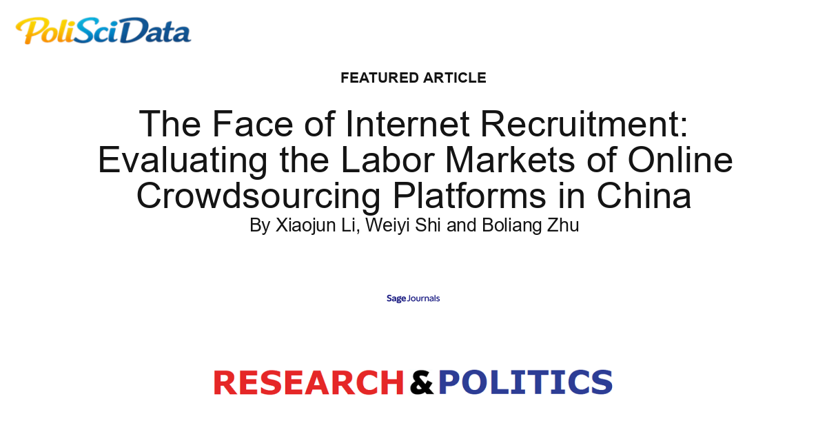 Article card for article: The Face of Internet Recruitment: Evaluating the Labor Markets of Online Crowdsourcing Platforms in China
