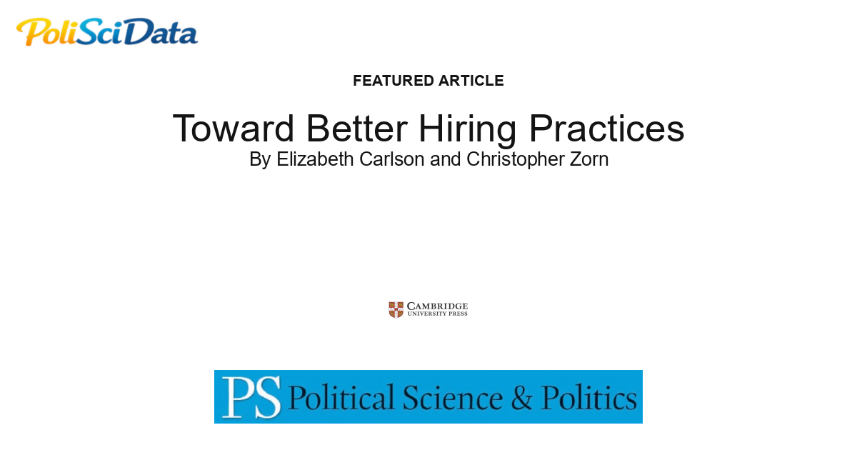 Article card for article: Toward Better Hiring Practices