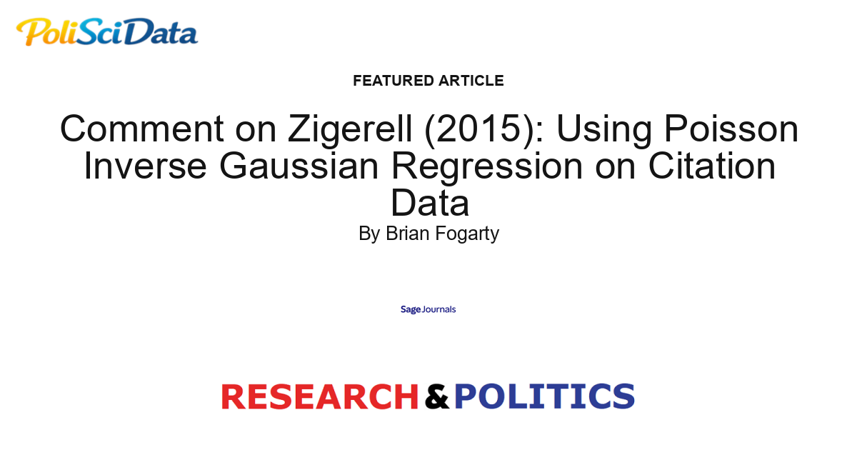 Article card for article: Comment on Zigerell (2015): Using Poisson Inverse Gaussian Regression on Citation Data