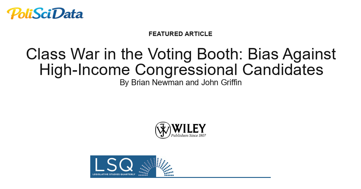 Article card for article: Class War in the Voting Booth: Bias Against High-Income Congressional Candidates