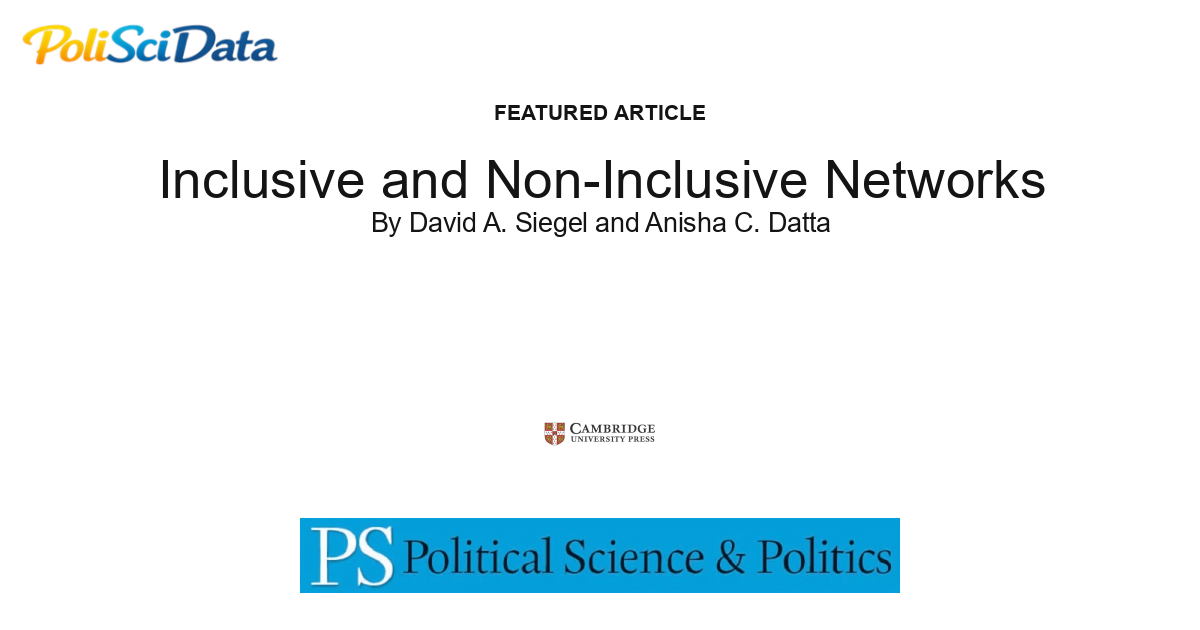 Article card for article: Inclusive and Non-Inclusive Networks