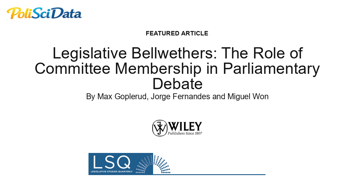 Article card for article: Legislative Bellwethers: The Role of Committee Membership in Parliamentary Debate