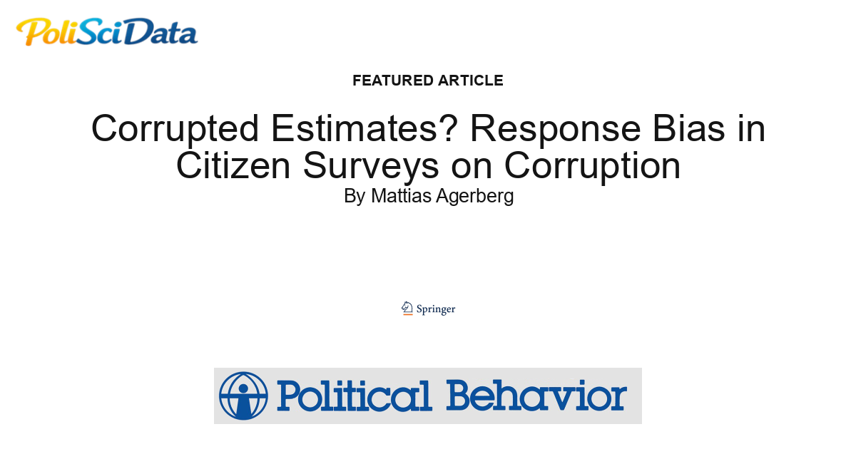 Article card for article: Corrupted Estimates? Response Bias in Citizen Surveys on Corruption