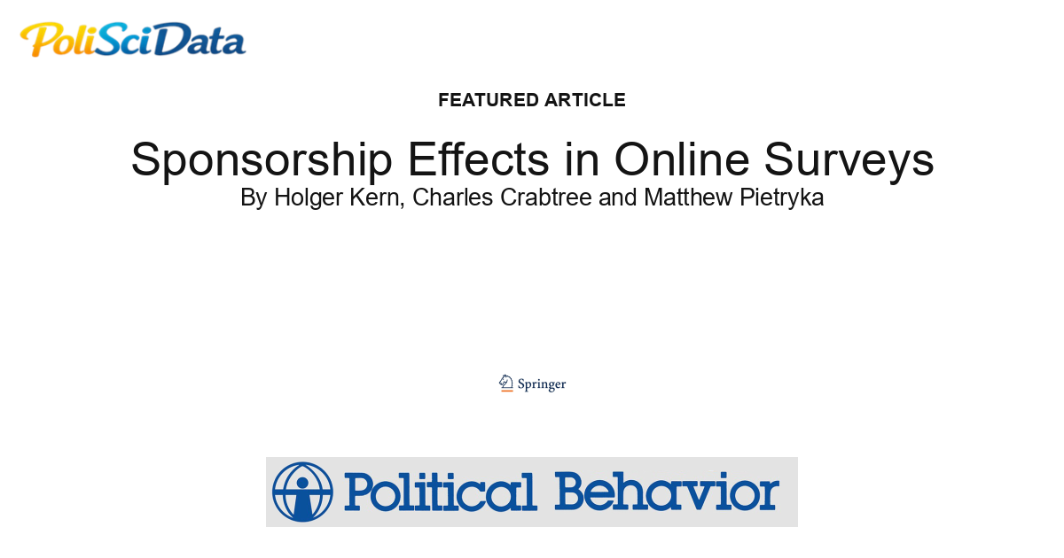 Article card for article: Sponsorship Effects in Online Surveys