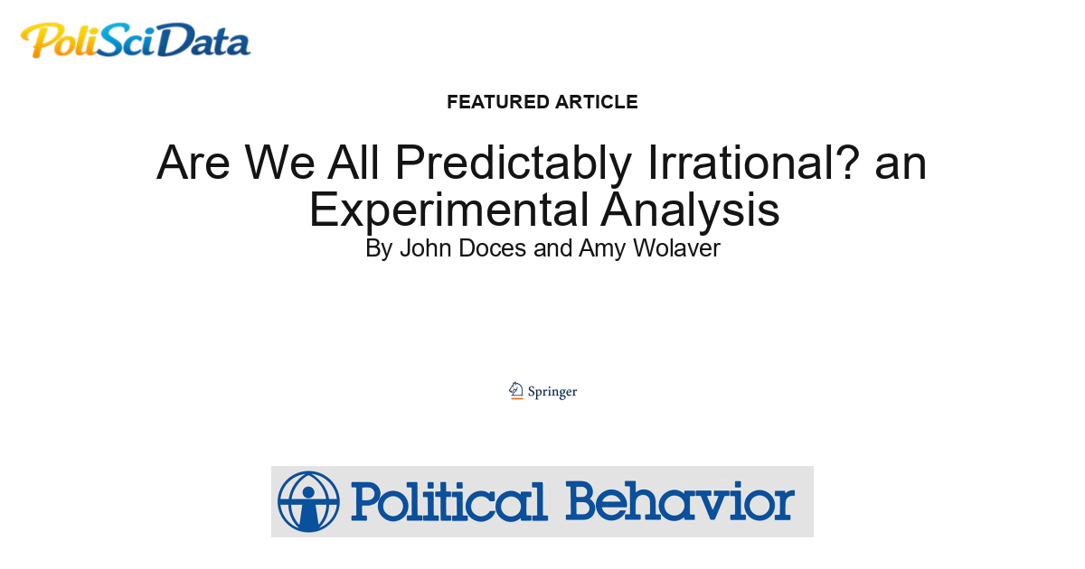 Article card for article: Are We All Predictably Irrational? an Experimental Analysis