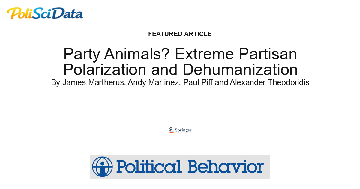 Article card for article: Party Animals? Extreme Partisan Polarization and Dehumanization