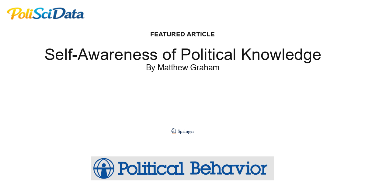 Article card for article: Self-Awareness of Political Knowledge
