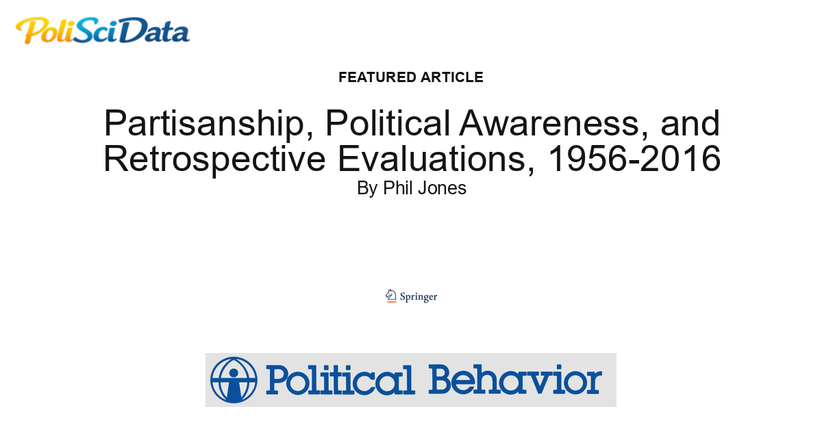 Article card for article: Partisanship, Political Awareness, and Retrospective Evaluations, 1956-2016