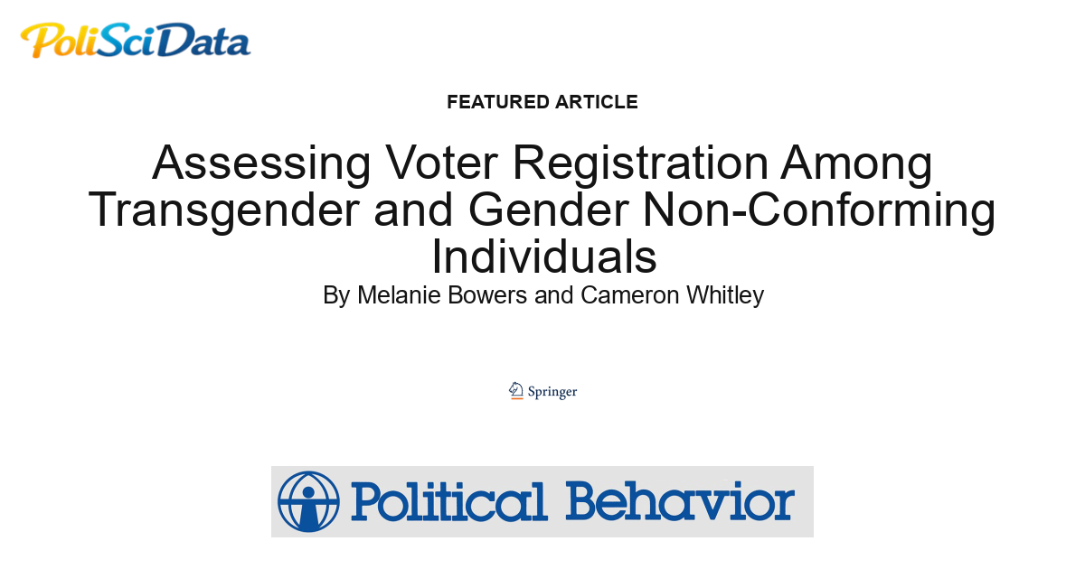 Article card for article: Assessing Voter Registration Among Transgender and Gender Non-Conforming Individuals