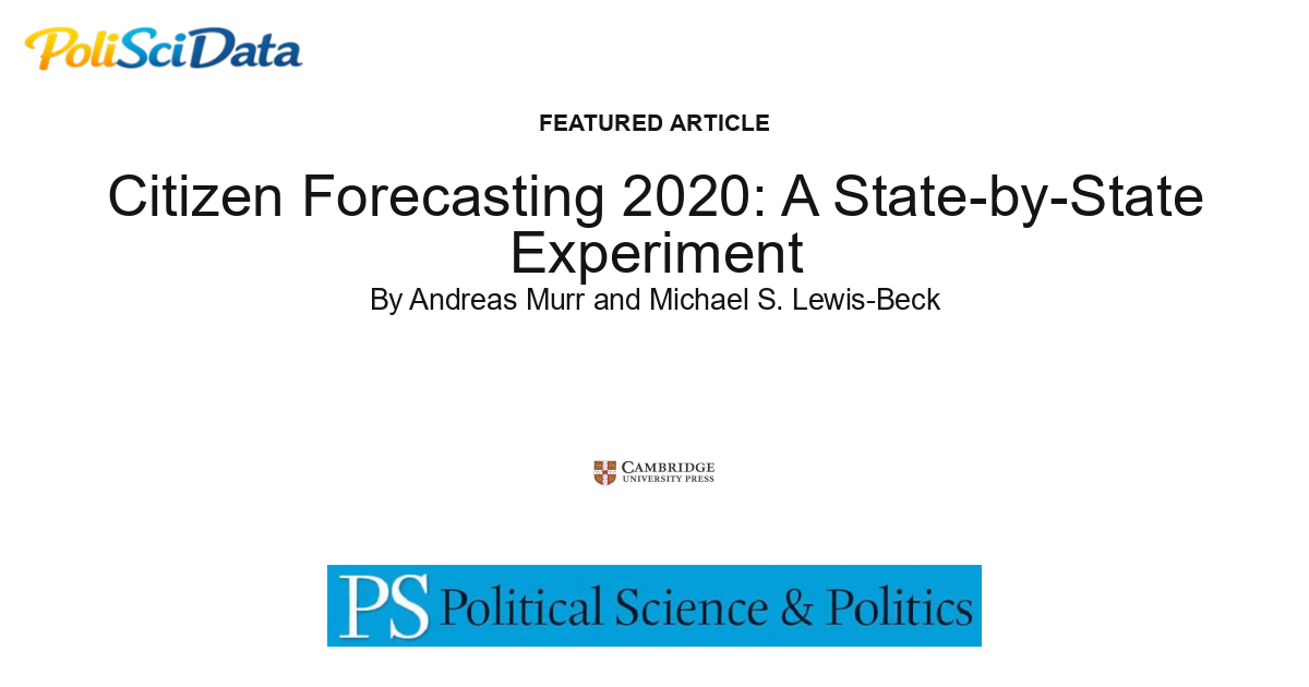 Article card for article: Citizen Forecasting 2020: A State-by-State Experiment