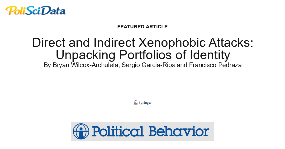 Article card for article: Direct and Indirect Xenophobic Attacks: Unpacking Portfolios of Identity