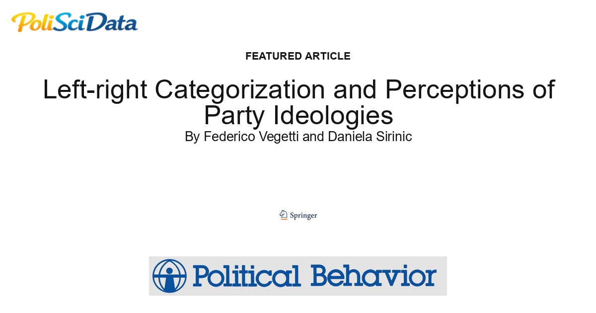 Article card for article: Left-right Categorization and Perceptions of Party Ideologies